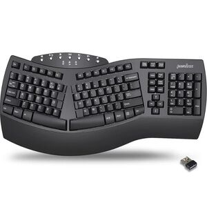 Perixx Ergonomic Black Wireless Keyboard